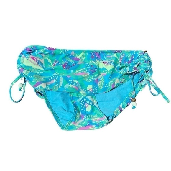 Aqua- Two piece Swimsuit- Padded Bra-Ruching on bottom - Size 10 - Turquoise - Picture 14 of 14